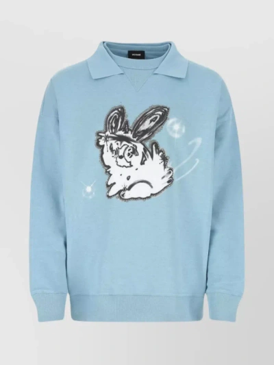 We11 Done Printed Crew Neck Sweater In Pastel