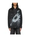We11 Done Printed Denim Coat In Black