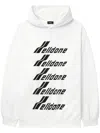 We11 Done White Print Hoodie In White