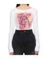 We11 Done Printed Long-sleeved T-shirt In White