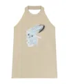 We11 Done Beige Halter Tank Top In Nude