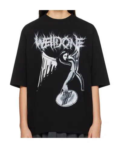We11 Done Printed Round-necked T-shirt In Black