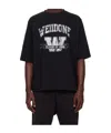 We11 Done Black Printed University T-shirt In Black