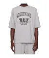 We11 Done Gray Printed University T-shirt In Gray