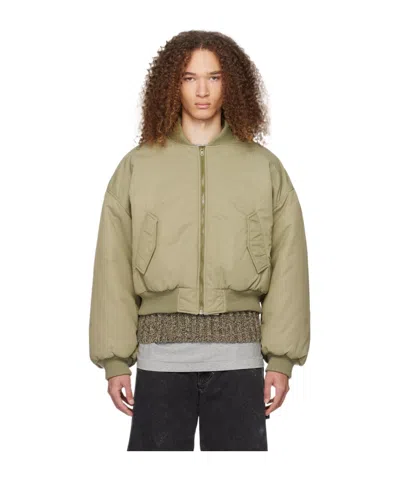 We11 Done Puff Zipper Cotton Suit In Green