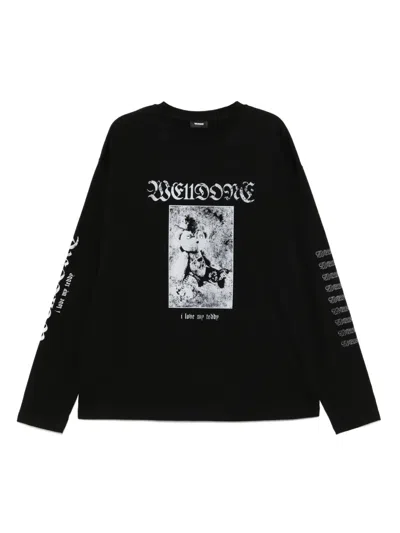 We11 Done Punk Teddy T-shirt In Black