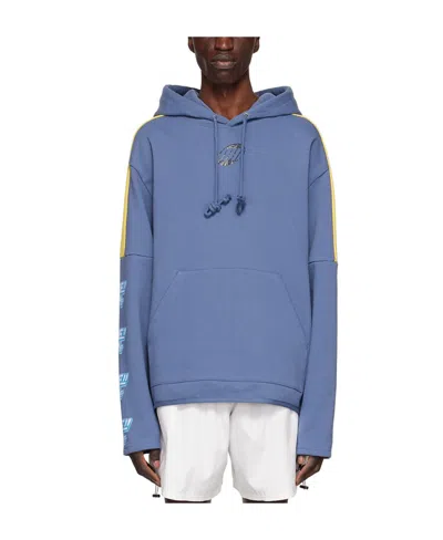 WE11 DONE PURPLE HOODED HOODIE