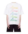 We11 Done White Multi Rainbow Logo T-shirt In White