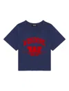 We11 Done Red-number Cropp Top In Blue