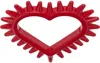 We11 Done Red Small Spike Heart Ring In Red