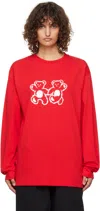 We11 Done Red Teddy Twins T-shirt In Red