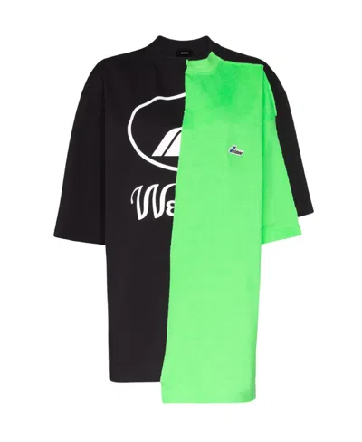 We11 Done Remake Reflective Logo-printed T-shirt In Green