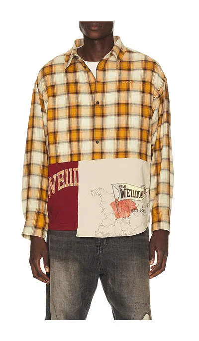 We11 Done Reworked Jersey Shirt In Yellow