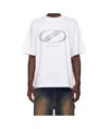 We11 Done Rhinestoned Se11done Logo T-shirt In White