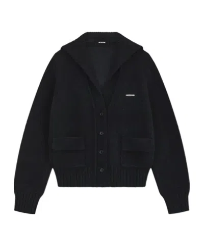 We11 Done Rib Long-sleeved Sweater In Black
