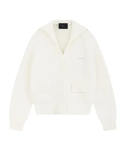 We11 Done Rib Long-sleeved Sweater In White