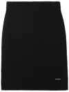 We11 Done Ribbed High-waisted Skirt In Black