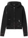 We11 Done Ripped-detailing Hoodie In Black