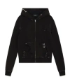 We11 Done Ripped-detailing Hoodie In Black