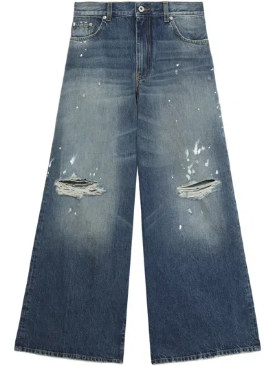 We11 Done Ripped Jeans In Blue