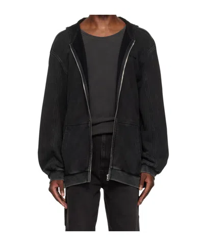 We11 Done Rivet Hooded Hooded Hoodie In Black