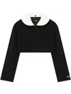 We11 Done Round-collar Jacket In Black