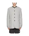 We11 Done Grey Wool Blazer In Gray