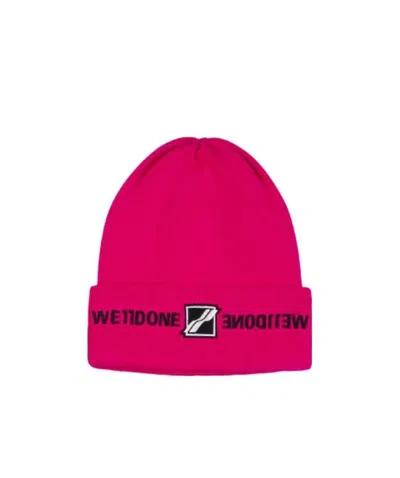 We11 Done Round Knitted Hat In Pink