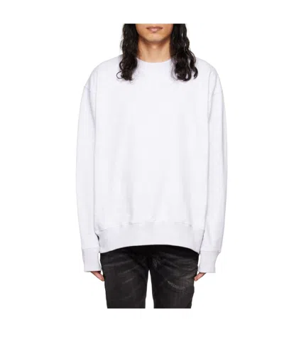 We11 Done Round Neck Hoodie In White