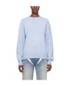 We11 Done Round Neck Long-sleeved Sweater In Blue