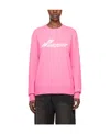 We11 Done Round Neck Long-sleeved Sweater In Pink