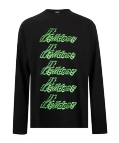 We11 Done Round-neck Long-sleeved T-shirt In Black
