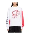 We11 Done Round Neck Printed Pattern Sweater In White