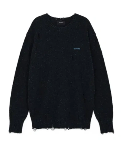 We11 Done Round Neck Sweater In Black