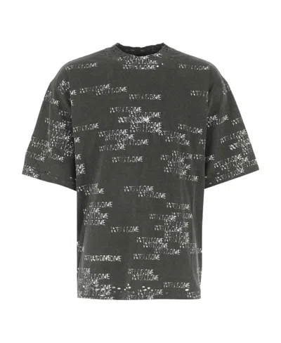 We11 Done Round-necked T-shirt In Black