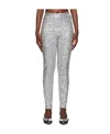 We11 Done Silver Sequins Leggings In Gray