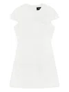 We11 Done Short-sleeve Mini Dress In White