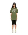 We11 Done Green Polyester Raglan Mini Dress In Green
