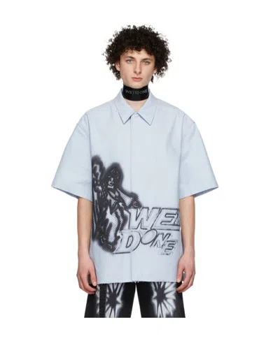 We11 Done Short-sleeved Shirt In White