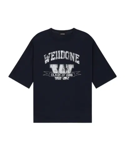 We11 Done Short-sleeved T-shirt In Blue