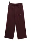 We11 Done Side-stripe Track Pants In Burgundy