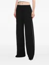 We11 Done Side-stripe Trousers In Black