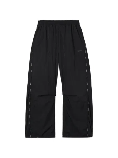 We11 Done Side-stripe Trousers In Black