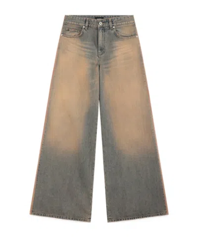 We11 Done Side-striped Denim Pants In Multi
