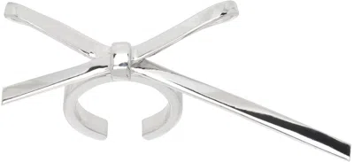 We11 Done Silver Bow Nail Ring