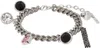 We11 Done Silver Crystal Stone Charm Bracelet In Silver