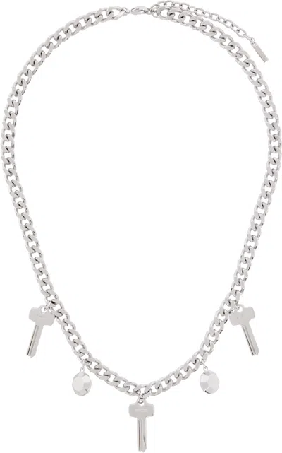 We11 Done Silver Key Charm Chain Necklace