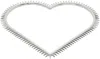 We11 Done Silver Spike Heart Arm Cuff In Silver