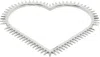 We11 Done Silver Spike Heart Bracelet In Silver
