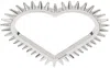 We11 Done Silver Spike Heart Double Ring In Silver